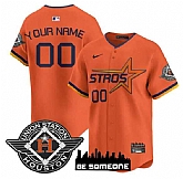 Men's Houston Astros Active Player Custom Orange 2025 City Connect Limited Stitched Baseball Jersey,baseball caps,new era cap wholesale,wholesale hats